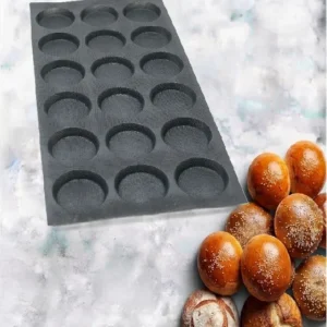 Hamburgers mould 18 cavities – Ø104X20 mm SKU: 009429