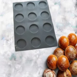 Hamburger mould 12 cavities – Ø135X18 mm SKU: 011417