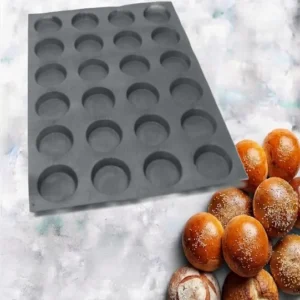 Hamburgers mould 24 cavities – Ø104X20 mm SKU: 010878