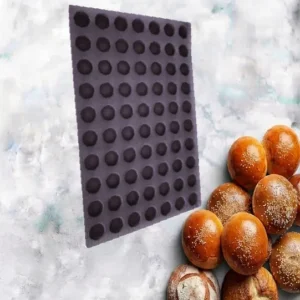 Mini hamburgers mould 70 cells – 39×10 mm SKU: 012568