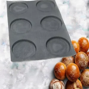 Hamburgers mould 6 cavities – Ø147X12 mm SKU: 011022