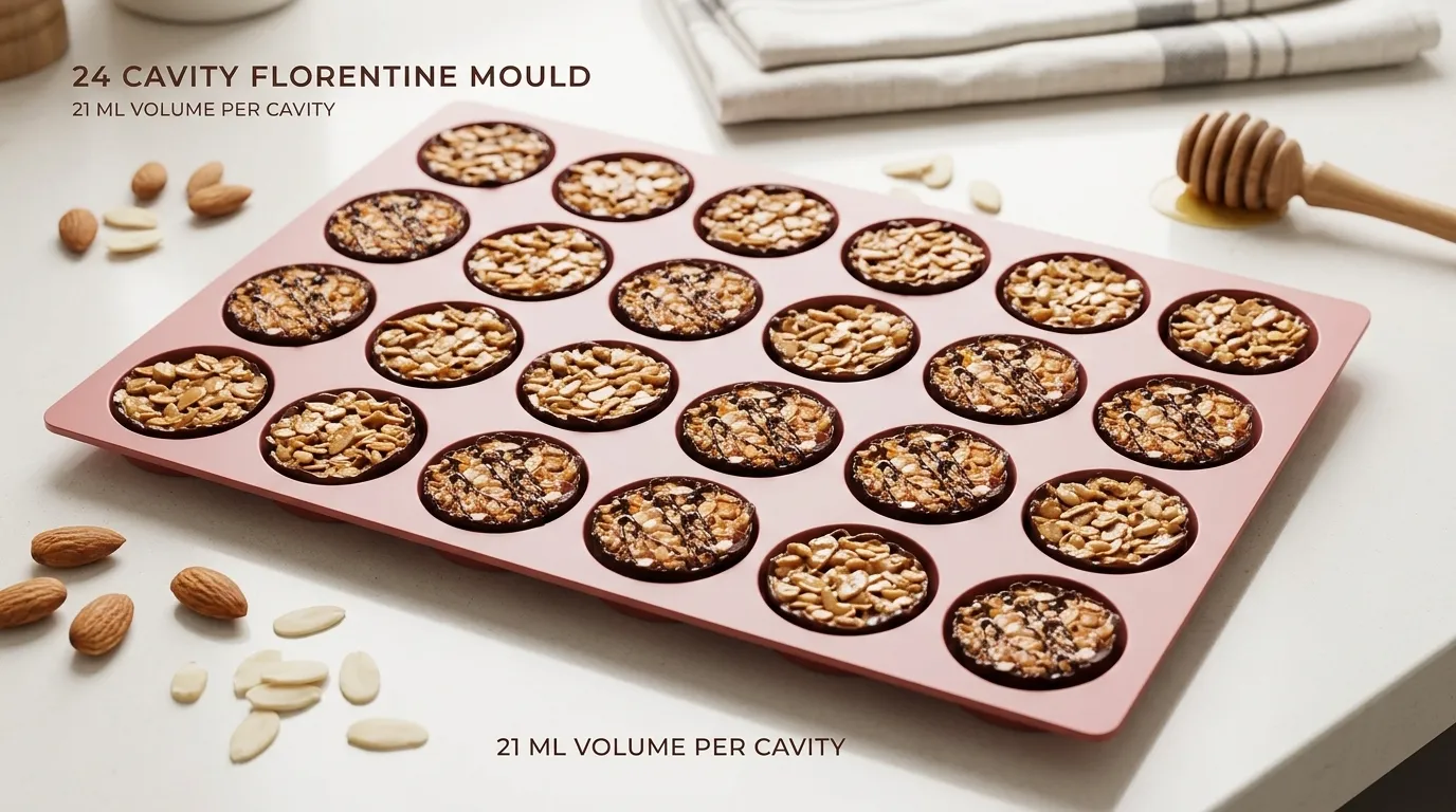 Florentine biscuit silicone mould 24 cavities – 21 ml SKU: 000287