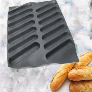 Baguette mould with 14 cavities – 300X64X30 mm SKU: 010969