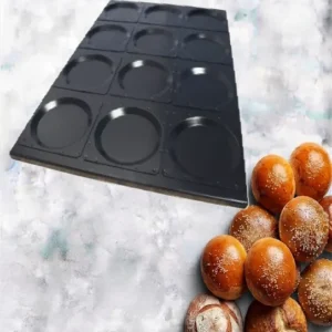 Hamburger baking tray 12 cavities – Ø120X8 mm SKU: 013393