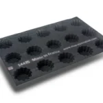 Fluted tartelette base mould 15 cavities – Ø90X32 mm SKU: 014435
