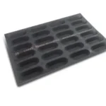 Oblong tart base mould 24 cavities – 130X49X22 mm SKU: 014433
