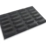 Oblong tart base mould 24 cavities – 130X49X22 mm SKU: 014433