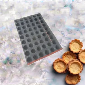 Mini round tart base mold, 54 cavities – Ø50X16 mm SKU: 014747