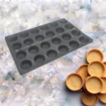 Round tart base mould 24 cavities – Ø77X20 mm SKU: 014478
