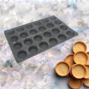 Round tart base mould 24 cavities – Ø77X20 mm SKU: 014478