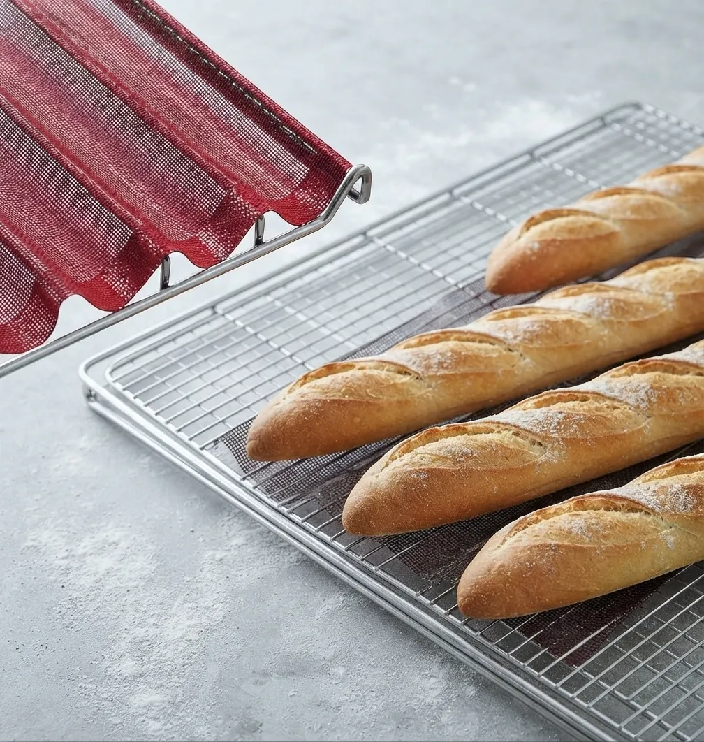 Baguette trays fiberglass 6 cells – 457×765 mm SKU: 009506-ROUGE - Image 3