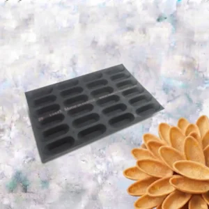Oblong tart base mould 24 cavities – 130X49X22 mm SKU: 014433